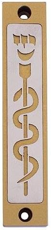 Балтинестер Агајоф Исцелување змија и Шин Мезуза 0,8 x 4 / 2 x 10 см - злато
