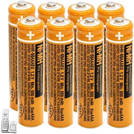 CIEEDE HHR-55AAABU NI-MH AAA за полнење на батеријата за Panasonic 1.2V 550mAh 8pack NIMH AAA батерии за Panasonic без безжични телефони,