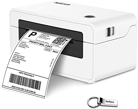 Печатач за термичка етикета Neflaca, 4x6 USB со голема брзина USB -испорака за печатач за печатач за комерцијални директни термички етикети