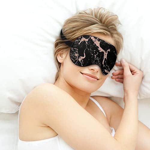 Златна фолија црна мермер за спиење маска за очи, симпатична слепи очи, ја покрива сенките за очила за жени