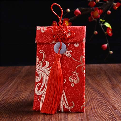 Нуобести Кинески Подароци 4 парчиња Кинески Црвени Пликови Среќни Пари Пликови За Подароци Пакети Кинеска Нова Година Хонг Бао 2020 Новогодишна