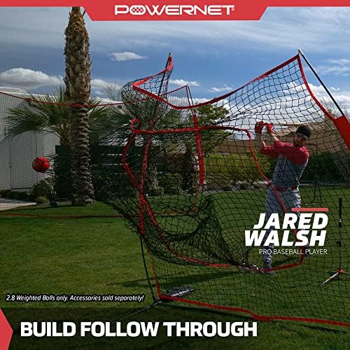 PowerNet 2.8 Пондерирана удирајќи топки за прогресивно тренирање | Градење на сила и мускули | Подобрување на техниката | Големина на бејзбол