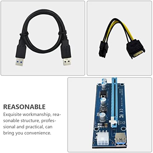 Solustre Computer 18 комплети PIN Expansion I -E до рударски GPU X Express I- -Pin Graphic Riser Extension Extendender E - I адаптер