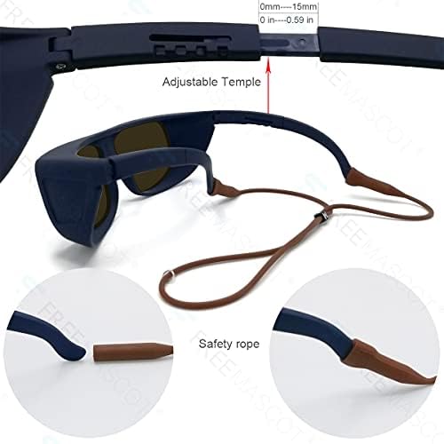 Freemascot Професионални IPL ласерски безбедносни очила 190nm-2000nm бранова должина за УВ заштита, ласерско отстранување на влакна,