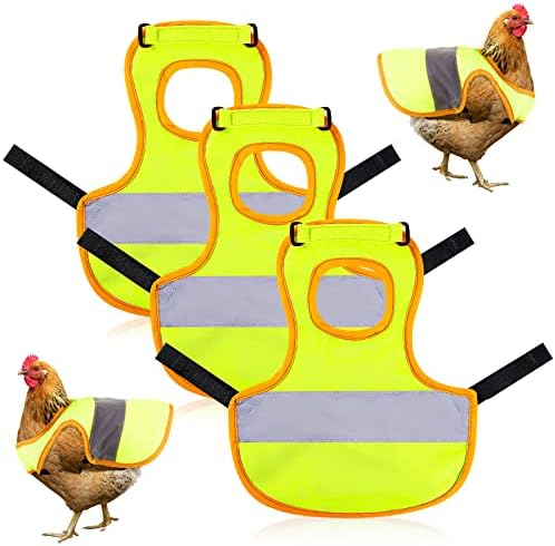 3 Парчиња Кокошка Рефлектирачки Елек Прилагодлив Пилешки Ремен Одење Пилешко Седло Пилешки Престилки За Кокошки Држач За Заштита Од Пердуви За