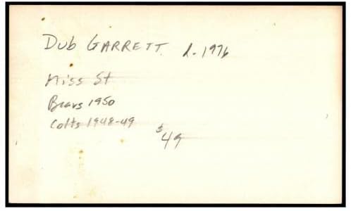 Дуб Гарет Потпишан Индекс Картичка 3х5 Автограм Мечки Колтс Д: 1976 86837-Мак Намалување Потписи