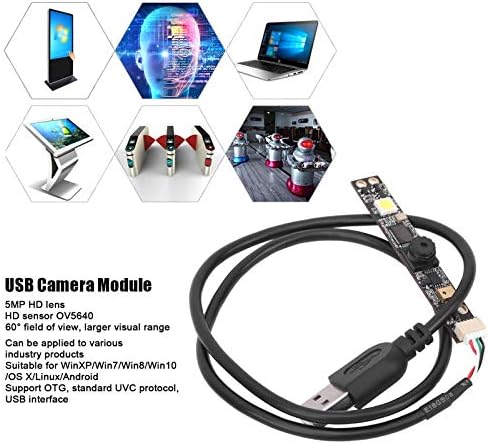 USB Камера Модул, КАМЕРА Модул HD USB Интерфејс HBV - 1825 FF За WinXP/Win7/Win8/Win10/Os X/Linux/Android, 60 Степен Поле Агол, За Индустриска