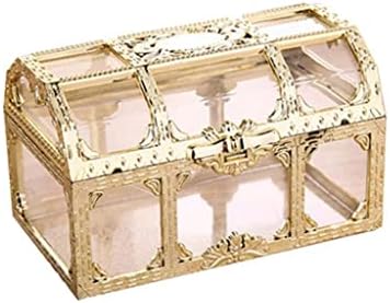Кфјбх Божиќен Пластичен Ковчег Транспарентна Кутија За Складирање Гроздобер Кутија За Бонбони Организатор Градите Накит Ситница Кутија Свадба