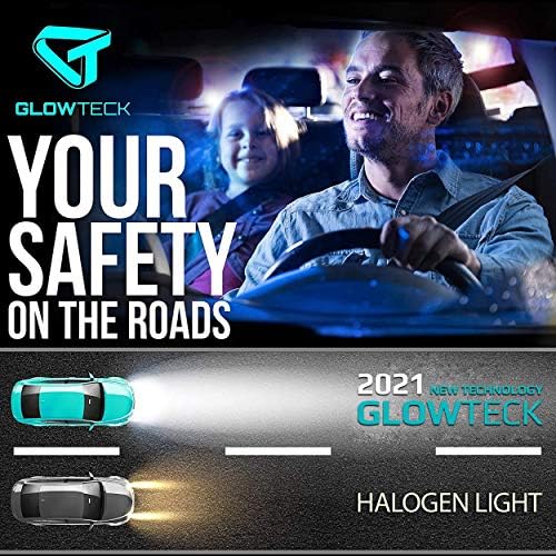 Glowteck 9005/HB3 LED Светилки Конверзија Комплет-Ниско Светло/Магла Светлина 20,000 Лумен/Пар 6500K Кул Бела IP65 водоотпорен Халоген Замена
