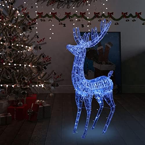 Божиќен украс на ирваси на отворено, Божиќен ирвас со 90 LED светла, одмор осветлен ирваси за отворено затворен домашен тревник,