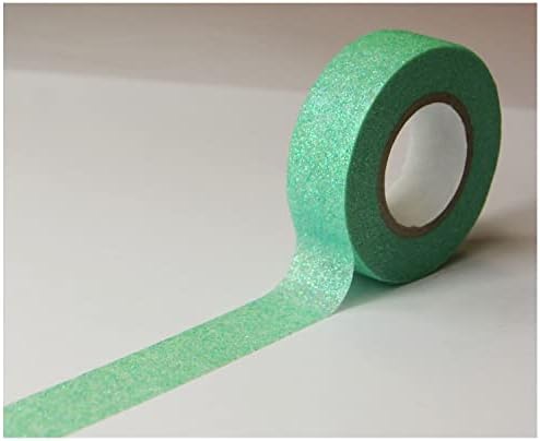 Глобална лента за маскирање на подароци - светло зелена - сјај - репозициониран - 15 мм x 10 м