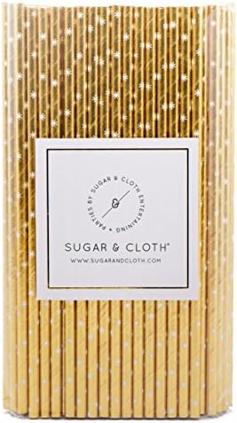 Слави од хартија за шеќер и крпа, злато Starburst, 125 брои