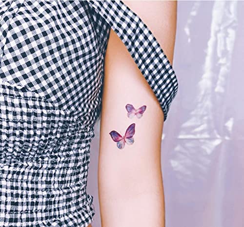 5 листови пеперутка тетоважа налепници водоотпорен женски долготраен самовила животински модел на вратот и раката