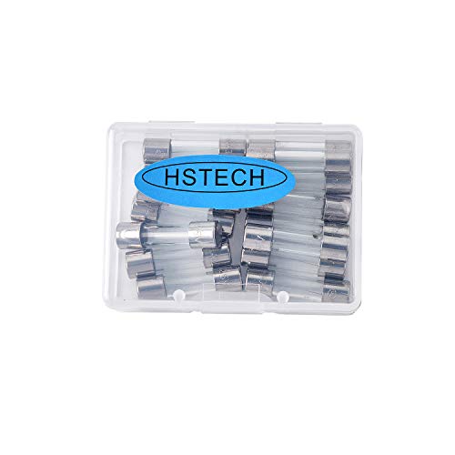 HSTECH 15 пакет F5AL 125V осигурувач со брз удар 0,2 x 0,78 инчи / 5 x 20 mm стаклени осигурувачи широко користени за електрична опрема,