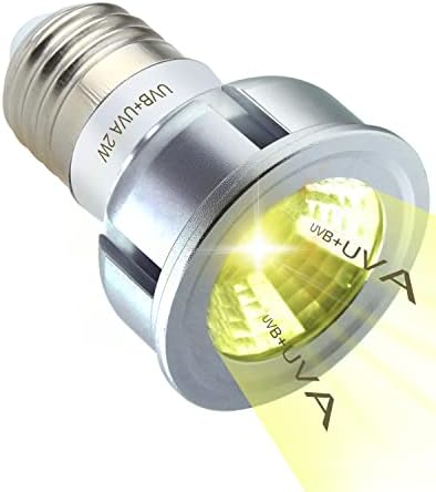 99% UVA+UVB светилки, 3W UV сијалица одговара на топлинска ламба, лесна желка топлинска ламба за влекачи и амфибиски резервоари,