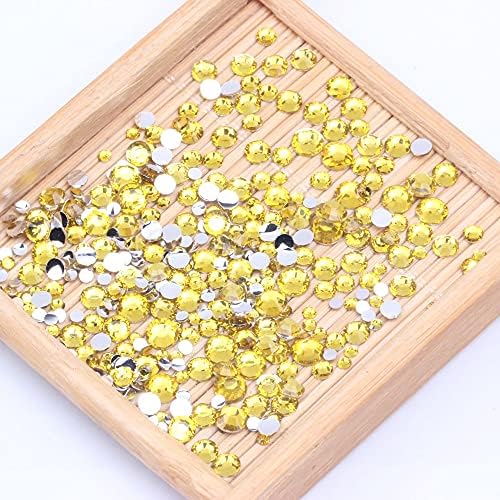 Смола rhinestones 30000pcs 5mm flatback нормални бои Многу бои избираат тркалезен лепак на дијаманти DIY нокти уметнички украси -