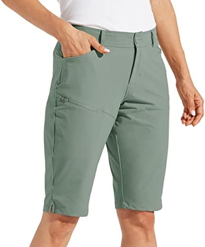Вилит женски 13 долги шорцеви долги шорцеви за пешачење со голф со коленки Брзи суви вода отпорни на лето лето тенок вклопување