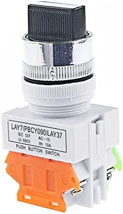 Buday Lay37 22mm Rotary Switch 2/3 Позиција на копчето Ротари 1NO/1NC и 2NO ROTARY SWITCH SWITCH DPST SWITCH 660V UI 10A ITH