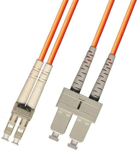 2 метар мултимод дуплекс кабел за оптички влакна - LC до SC - портокал