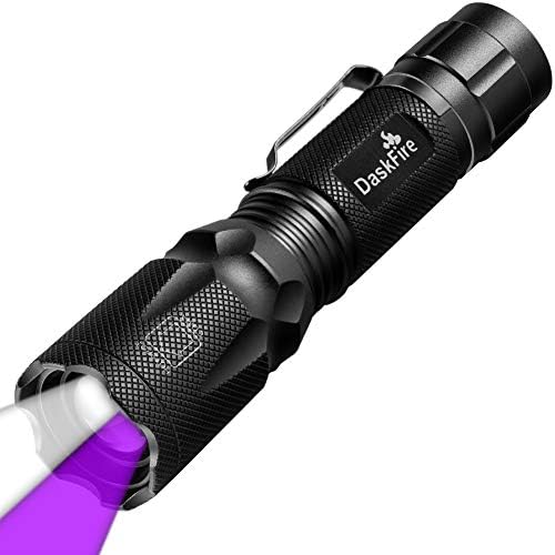 Даскфир Ултравиолетово црно светло светло, 2 во 1 мала светлина на факел, висока лумен за домашна безбедност, пешачење во велосипедизам