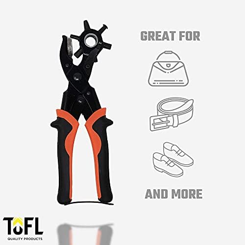 Tofl Premium кожен дупки и кожни ножици за занаетчија од кожа DIY