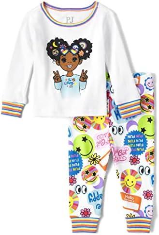Детско место бебешки мали деца со долги ракави на врвот и панталони се вклопуваат памук 2 парчиња сет за пижами