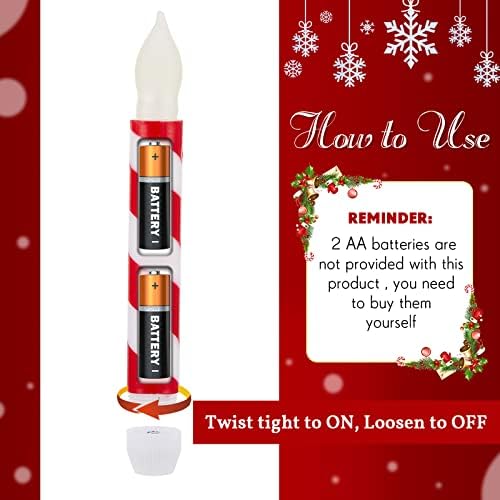 12 пакувања Божиќни свеќи за затемнети свеќи за треперење на батерии оперирани Божиќни свеќи со трибини предводени свеќници за Божиќна