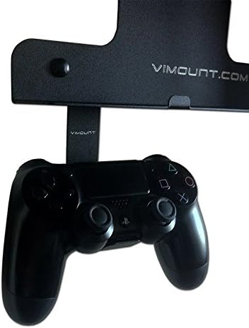 Vimount 2pcs метал wallид држач за монтирање компатибилен со контролорите на PlayStation 4 PS4 во црна боја