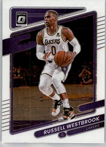 2021-22 Донрус Оптиќ 76 Расел Вестбрук Лос Анџелес Лејкерс НБА кошаркарска трговска картичка