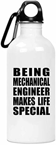 Дизајнифицирајте дека е машински инженер го прави животот посебен, 20oz шише со вода од не'рѓосувачки челик изолиран Тумблер, подароци за роденденски