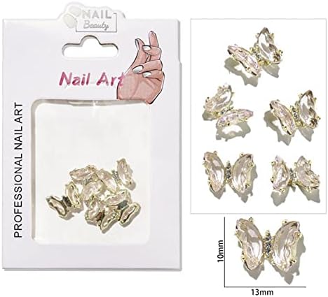 Одлични нокти секвенци шарени накит за нокти Batterfly DIY пенлива светлина Auroras Nail Rhinestones -