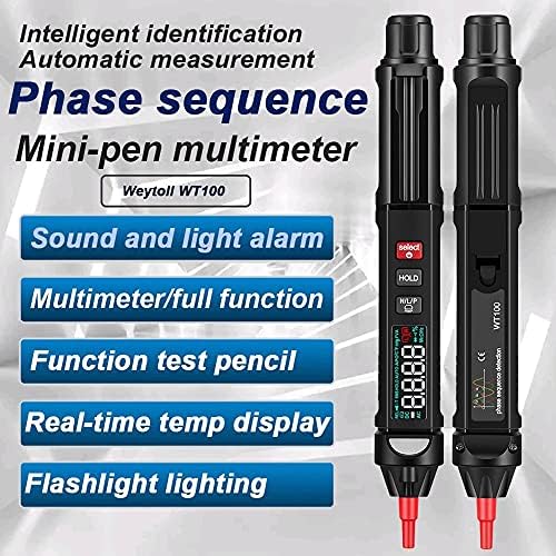 XWWDP WT100 дигитален мултиметарски пенкало тип мерач Вистински RMS неконтактна капацитет на отпорност на напон AC/DC Hz тестер 3 во 1