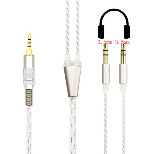 Cableуфантазија хифи кабел 2,5 мм TRRS избалансиран машки до двојно 3,5 мм конектор компатибилен со Hifiman Sundara, Ananda, ARYA слушалки