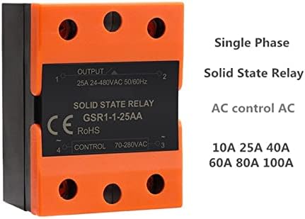 GSR1-1 Solid State Relay DC-AC DC-DC AC-AC ENTERASE SSR 10A 25A 40A 60A 80A 100A 120A без покритие 1 парчиња