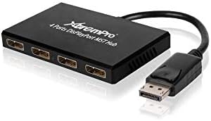 Xtrempro 4 Port DisplayPort 1.2 To Displayport Multi Stream Transport MST Hub 1x4, 1 влез 4 излезен приказ на приказ на отстапки,
