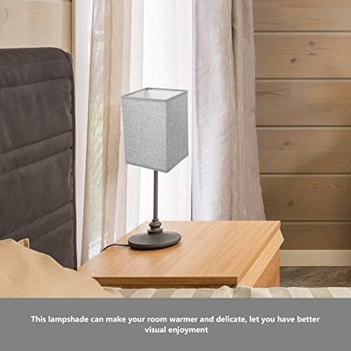 Uonlytech квадратна ткаенина ламба за замена за сенка за постелнина за постелнина за постелнина, лесна светло покривка за подната ламба со