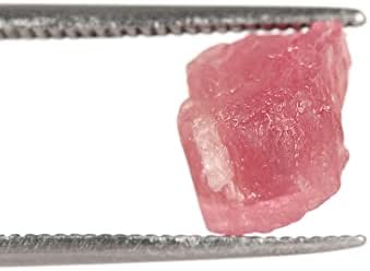 Gemhub Бразилски турмалин сурови груби лековити кристали 2.25 ct. Лабав скапоцен камен, розова турмалин за украсување на домови ..