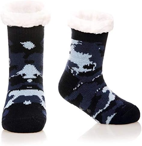 Деца Момчиња Девојчиња Нејасни Чорапи Со Влечки Меки Топли Дебели Божиќни Чорапи обложени Со Руно За Деца Зимски Домашни Чорапи