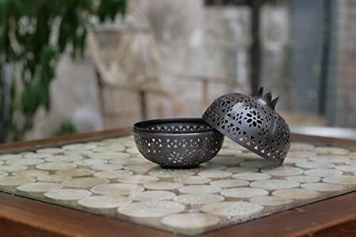 Турски рачно изработен специјален сад/ декор за шеќер од бакар, држач за зачини/ везени бакарни сетови/ кујнски декор/ домашен декор/