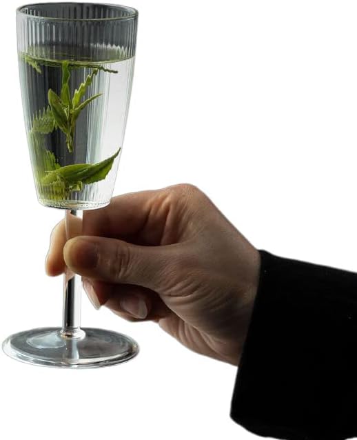 Лемаил перика хукуи специјална чаша за зелен чај со високи нозе стаклена чаша за вода дизајн смисла ниша чаша猴魁专用高脚绿茶杯玻璃水杯设计感小众杯
