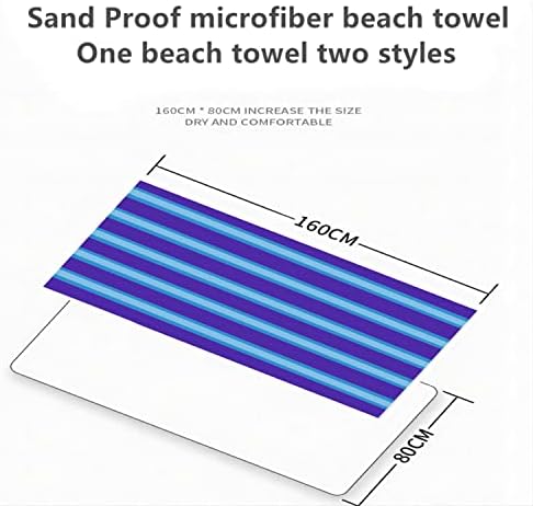 Uyenhiker микрофибер песок бесплатен крпа за плажа Брза суво крпа 63 * 31,5 инчи-патнички крпа за брзо сушење Брза сушење лесна-