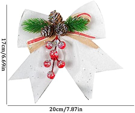Висечки украси за дома Божиќно приврзок лак вратоврска снегулка Божиќен лак за украсување на новогодишна елка