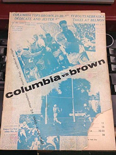 1960 Колумбија против Браун Гроздобер Фудбалска програма L12080