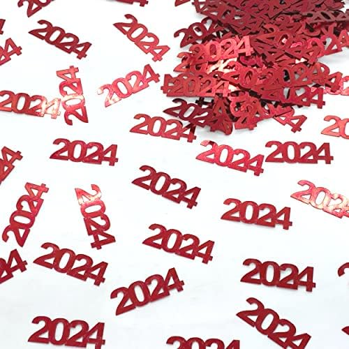 Конфети Година 2024 Црвено - Малопродажен Пакет 7635 QS0