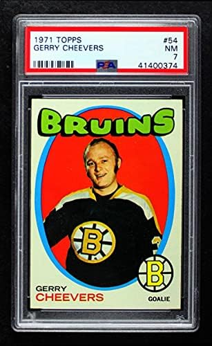 1971 Топпс # 54 Gerry Cheevers Boston Bruins PSA PSA 7.00 Bruins