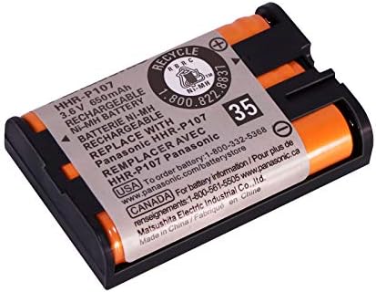2PCS Ni-MH безжична батерија за полнење на телефон за Panasonic HHR-P107A 3.6V 650mAh Замена батерија за Panasonic безжичен тип 35 Dect 6.5