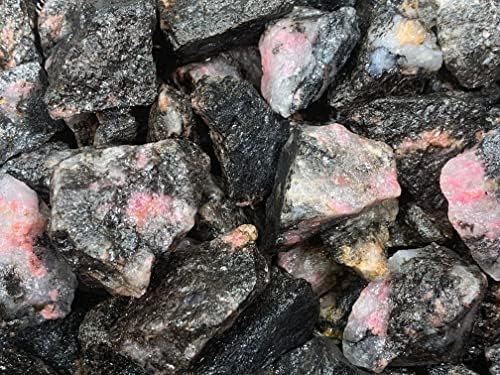 Материјали за хипнотички скапоцени камења: 1 lb Масовно грубо родонитни камења од Мадагаскар - голема 1 до 1,25 просечна големина по карпа