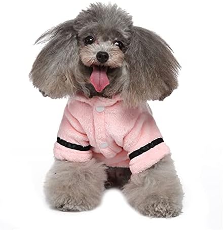 Бањарка за кучиња Cheeseandu за мали кучиња Зимски луксузен мек фланел задебелена пижами со качулка Брзо сушење и супер апсорбирање кучиња Бања