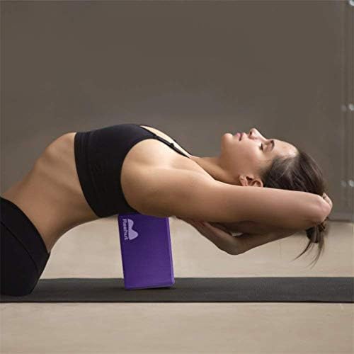 XEMZ 2 парчиња јога блок-висока густина на ева-пена блок, меки фитнес тули за вежбање што не се лизгаат, отпорни на миризба за јога/пилатес/медитација/продлабочена