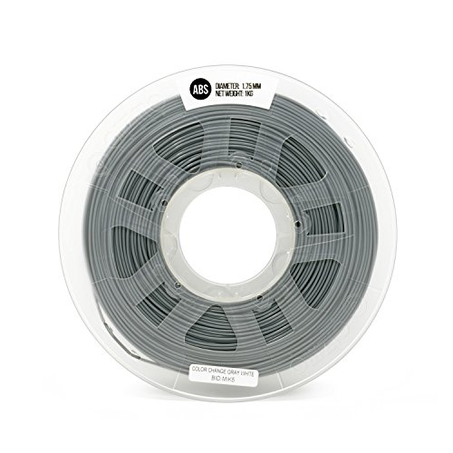 Gizmo Dorks 3mm ABS Filament 1kg / 2.2lb за 3Д печатачи, промена на бојата сива во бела боја